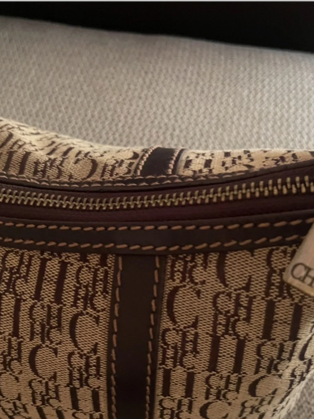 Carolina Herrera canvas Handbag Tote, Authentic, Excellent condition
